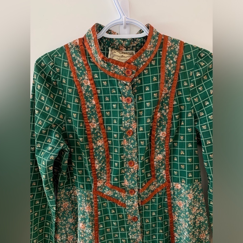 GUNNE SAX Green Floral  Prairie Dress - Picture 6 of 11
